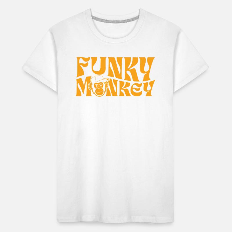 Funky Monkey Retro Typography Kids' Premium Organic T-Shirt