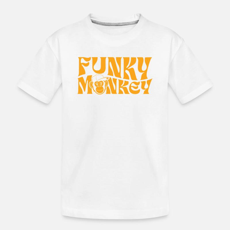 Typographie rétro de Funky Monkey - T-shirt bio Premium Enfant - blanc