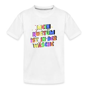 Mein Kostüm ist in der Wäsche - Kinder Premium Bio T-Shirt - Weiß - Vorne