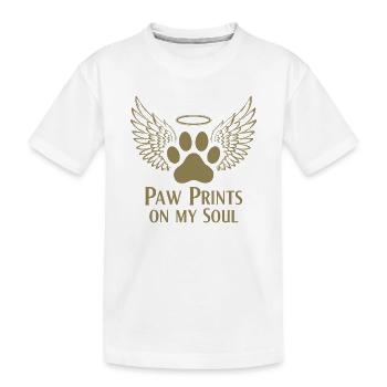 Mops Hundewolke Engel Flügel Abschied Trauer - Kinder Premium Bio T-Shirt - Weiß - Vorne