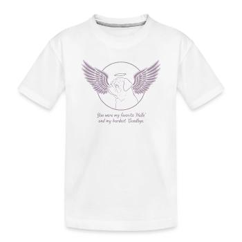 Mops Hundewolke Engel Flügel Abschied Trauer - Kinder Premium Bio T-Shirt - Weiß - Vorne