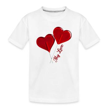 My Love déclaration d'amour - T-shirt bio Premium Enfant - blanc - Devant