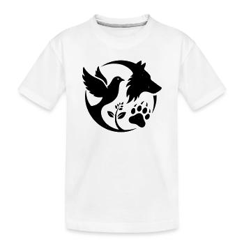 Animal Protection Logo - Kids' Premium Organic T-Shirt - white - Front