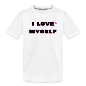 L’amour de soi, je m’aime moi-même - T-shirt bio Premium Enfant - blanc - Devant