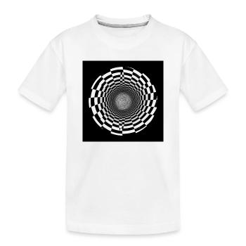 Vortex optique noir et blanc - T-shirt bio Premium Enfant - blanc - Devant