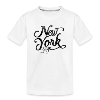 New York City - Black Vintage Script - T-shirt bio Premium Enfant - blanc - Devant