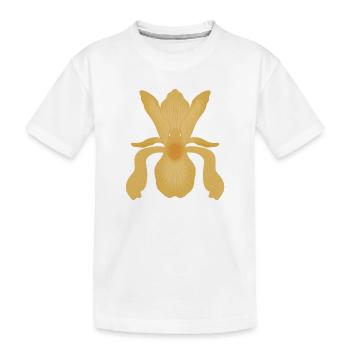 Floraison d’Iris doré - T-shirt bio Premium Enfant - blanc - Devant