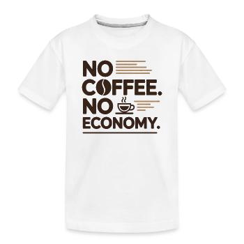 Pas de café, pas d’économie - Business Kaffee - T-shirt bio Premium Enfant - blanc - Devant