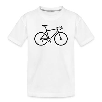 Rennrad - Kinder Premium Bio T-Shirt - Weiß - Vorne
