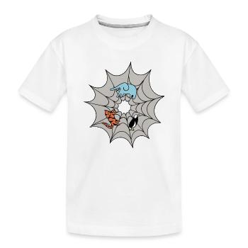 Spider web - Kids' Premium Organic T-Shirt - white - Front