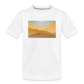 Goldene Gipfel bei Sonnenaufgang - Kinder Premium Bio T-Shirt - Weiß - Vorne