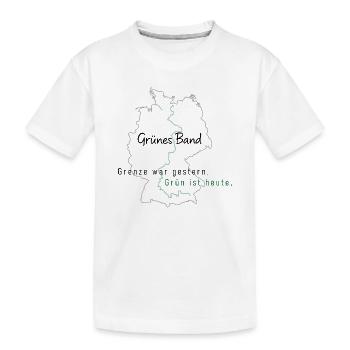 Grünes Band - Gruen ist heute - Kinder Premium Bio T-Shirt - Weiß - Vorne