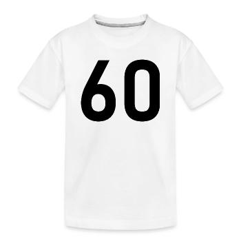 60. 60 ANS. 60e ANNIVERSAIRE. ANNIVERSAIRE 60 ANS. - T-shirt bio Premium Enfant - blanc - Devant