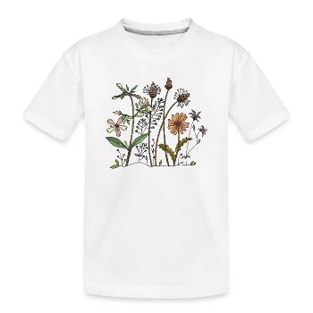 Flowers - Kids' Premium Organic T-Shirt - white - Front