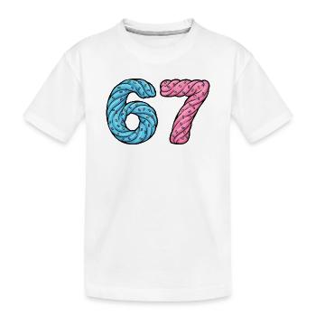 67 Twist Zuckerkunst - Kinder Premium Bio T-Shirt - Weiß - Vorne
