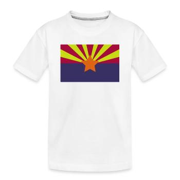 Arizona-Flagge - Kinder Premium Bio T-Shirt - Weiß - Vorne