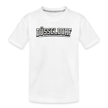 Düsseldorf Germany Blockschrift-Logo - Kinder Premium Bio T-Shirt - Weiß - Vorne
