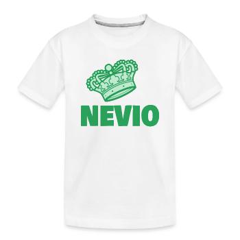 Nevio als Vorname - Kinder Premium Bio T-Shirt - Weiß - Vorne