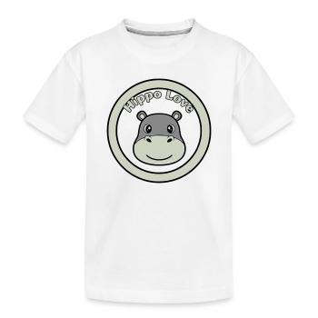 Hippo Love Hippo Logo Badge - T-shirt bio Premium Enfant - blanc - Devant