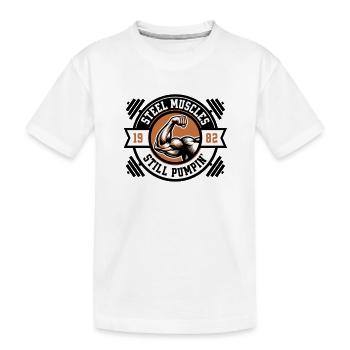Pompe musculaire - T-shirt bio Premium Enfant - blanc - Devant