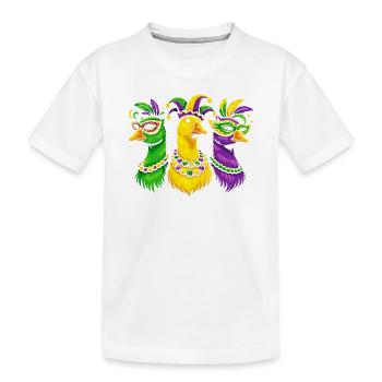 Karnevalstrio der Maskenvögel - Kinder Premium Bio T-Shirt - Weiß - Vorne
