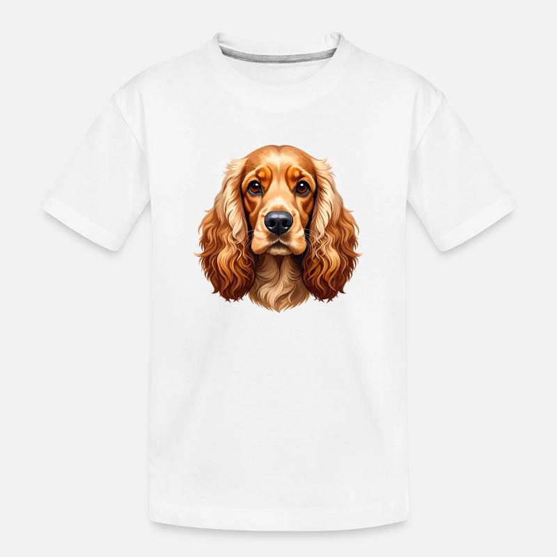 Cocker Spaniel - Kinder Premium Bio T-Shirt - Weiß