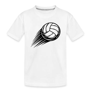 Volleyball Ball - Kinder Premium Bio T-Shirt - Weiß - Vorne