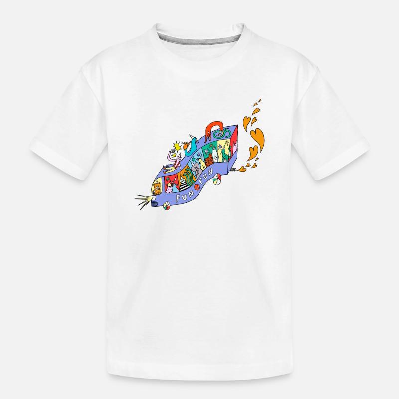 FUN_FUN_EXPRESS - Kinder Premium Bio T-Shirt - Weiß