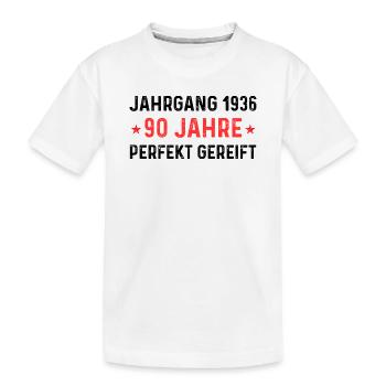 Millésime 1936 – 90 ans parfaitement maturé - T-shirt bio Premium Enfant - blanc - Devant