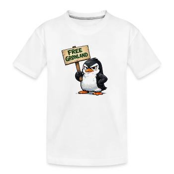 Logo t-shirt Penguin Protest Free Greenland - T-shirt bio Premium Enfant - blanc - Devant