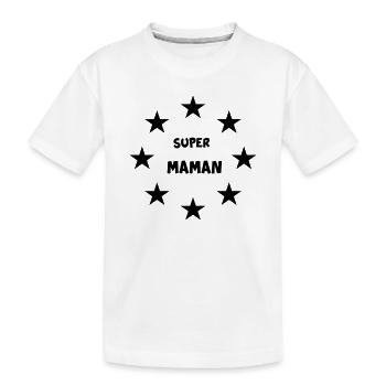 Super-Mama - Kinder Premium Bio T-Shirt - Weiß - Vorne