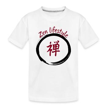 Lifestyle Zen Kanji Circulaire - T-shirt bio Premium Enfant - blanc - Devant
