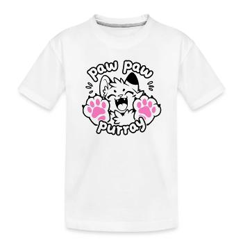 Paw Paw Purray Cat | Funny paw motif - Kids' Premium Organic T-Shirt - white - Front
