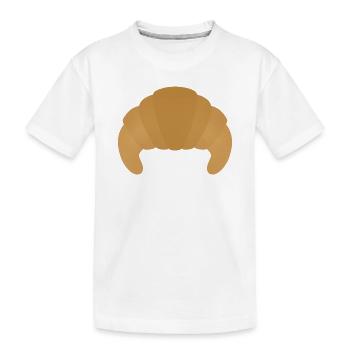 Croissant-Gebäck - Kinder Premium Bio T-Shirt - Weiß - Vorne