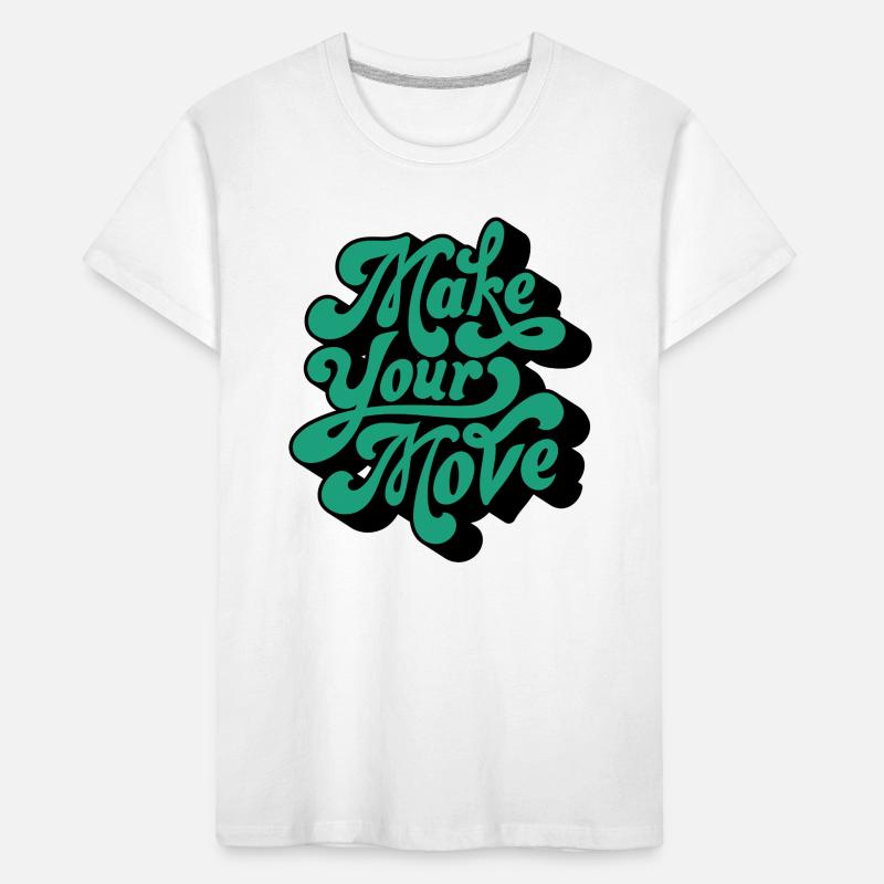 Make Your Move – Retro Script Motif Kids' Premium Organic T-Shirt