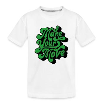Mach deinen Schritt – Retro Handtext - Kinder Premium Bio T-Shirt - Weiß - Vorne