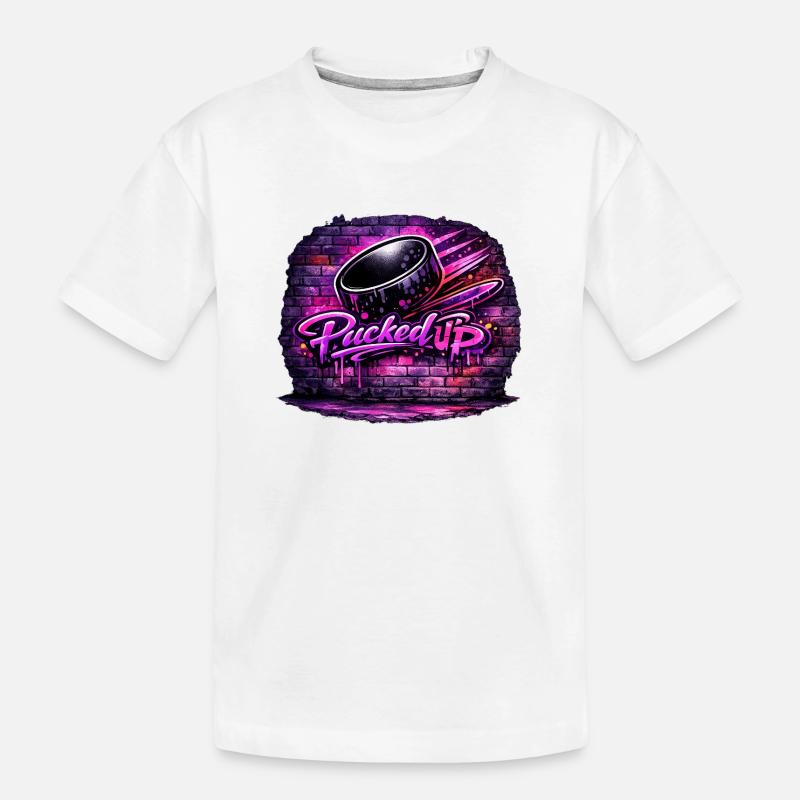 A pris des graffitis au néon - T-shirt bio Premium Enfant - blanc
