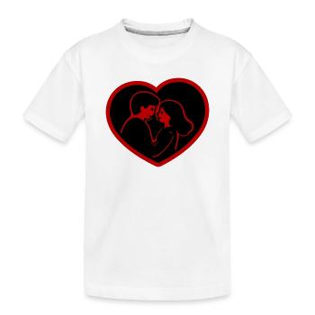 Couple amoureux - T-shirt bio Premium Enfant - blanc - Devant
