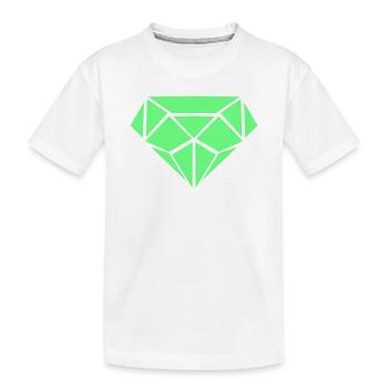 Géométrie du losange vert - T-shirt bio Premium Enfant - blanc - Devant