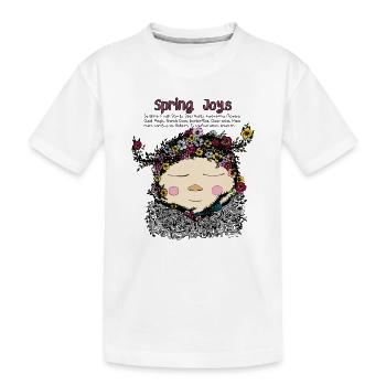 Nain de la joie du printemps – Illustration de nature douillette - T-shirt bio Premium Enfant - blanc - Devant