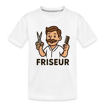 Cartoon Salon de coiffure Vintage - T-shirt bio Premium Enfant - blanc - Devant
