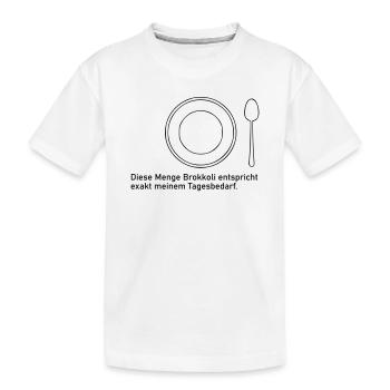 Valeur quotidienne du brocoli - T-shirt bio Premium Enfant - blanc - Devant