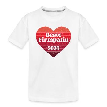 Parraine de confirmation 2026 Parraine de confirmation Meilleure tante parrainière - T-shirt bio Premium Enfant - blanc - Devant