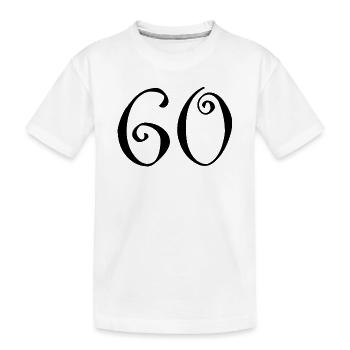 60. 60 ANS. 60e ANNIVERSAIRE. ANNIVERSAIRE 60 ANS. - T-shirt bio Premium Enfant - blanc - Devant