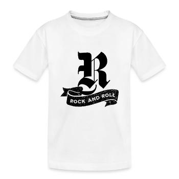 Rock'n'Roll-Kippentext - Kinder Premium Bio T-Shirt - Weiß - Vorne