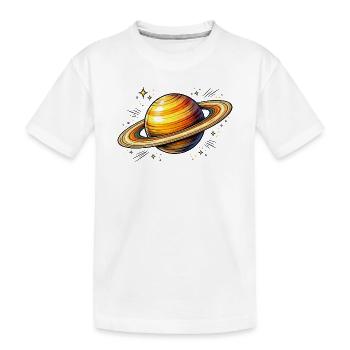 Planète Saturne - T-shirt bio Premium Enfant - blanc - Devant