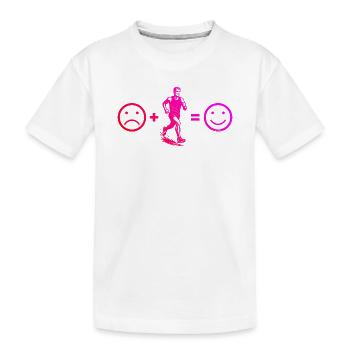 Purist Running Theme - Kids' Premium Organic T-Shirt - white - Front