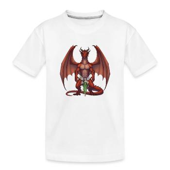 Dragon Pourpre et Fée de la Forêt - T-shirt bio Premium Enfant - blanc - Devant