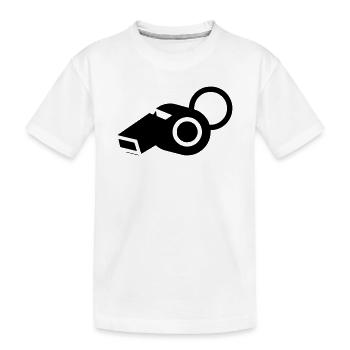 Whistle Referee Coach - Kids' Premium Organic T-Shirt - white - Front