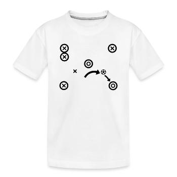 Fußball Taktik Trainer Strategie Vektor - Kinder Premium Bio T-Shirt - Weiß - Vorne